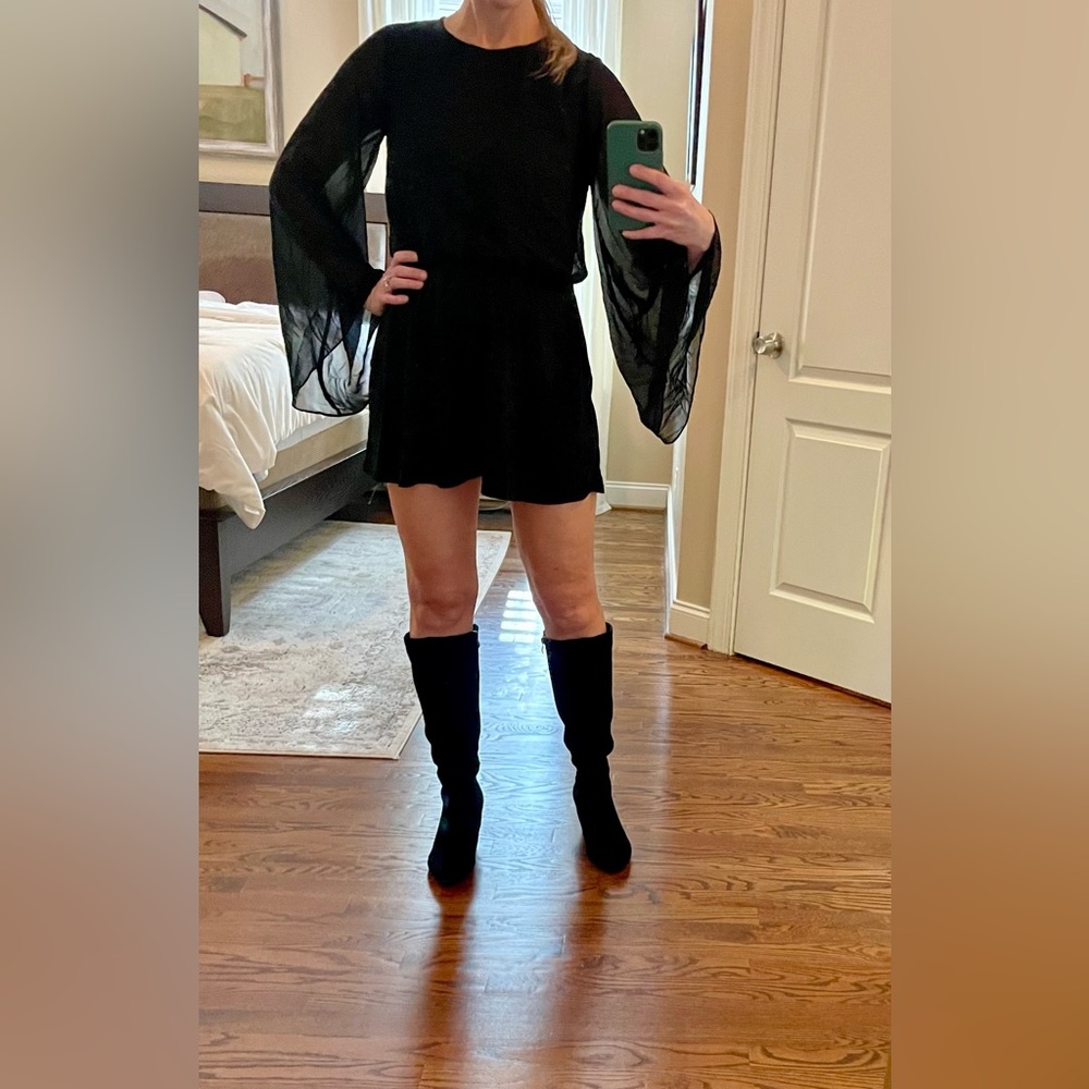 Topshop Sheer Sleeve Romper